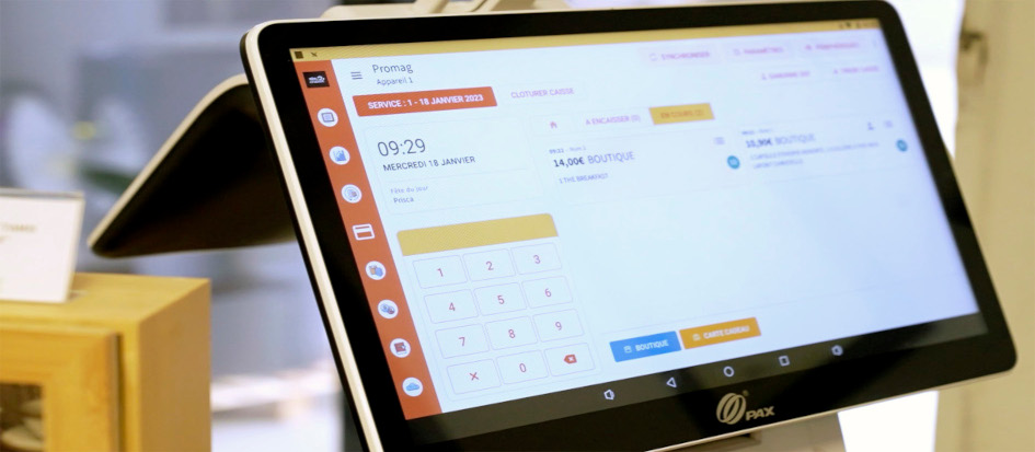 Tablette Android 10 pouces avec logiciel de caisse - Sextant