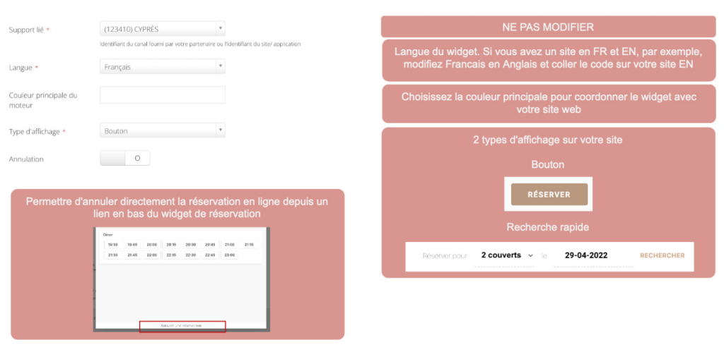 webshop réservation 12