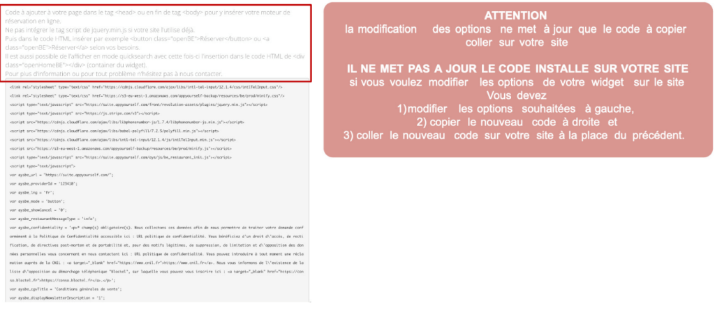 webshop réservation 15