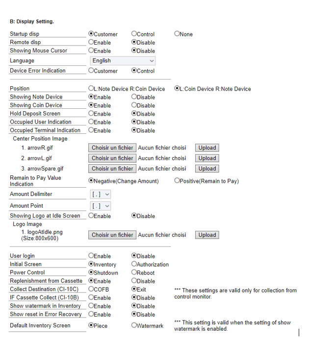 app configuration glory b