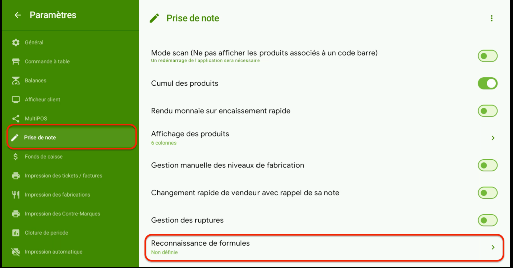 reconnaissance des formules 01