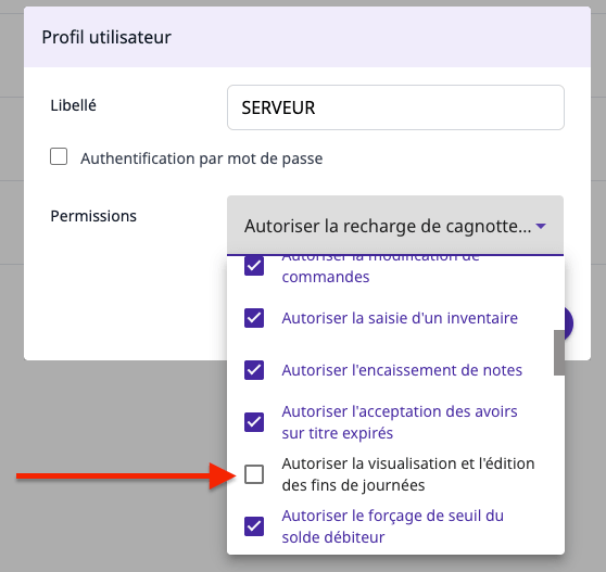 saisie des liquidités paramétrage 01